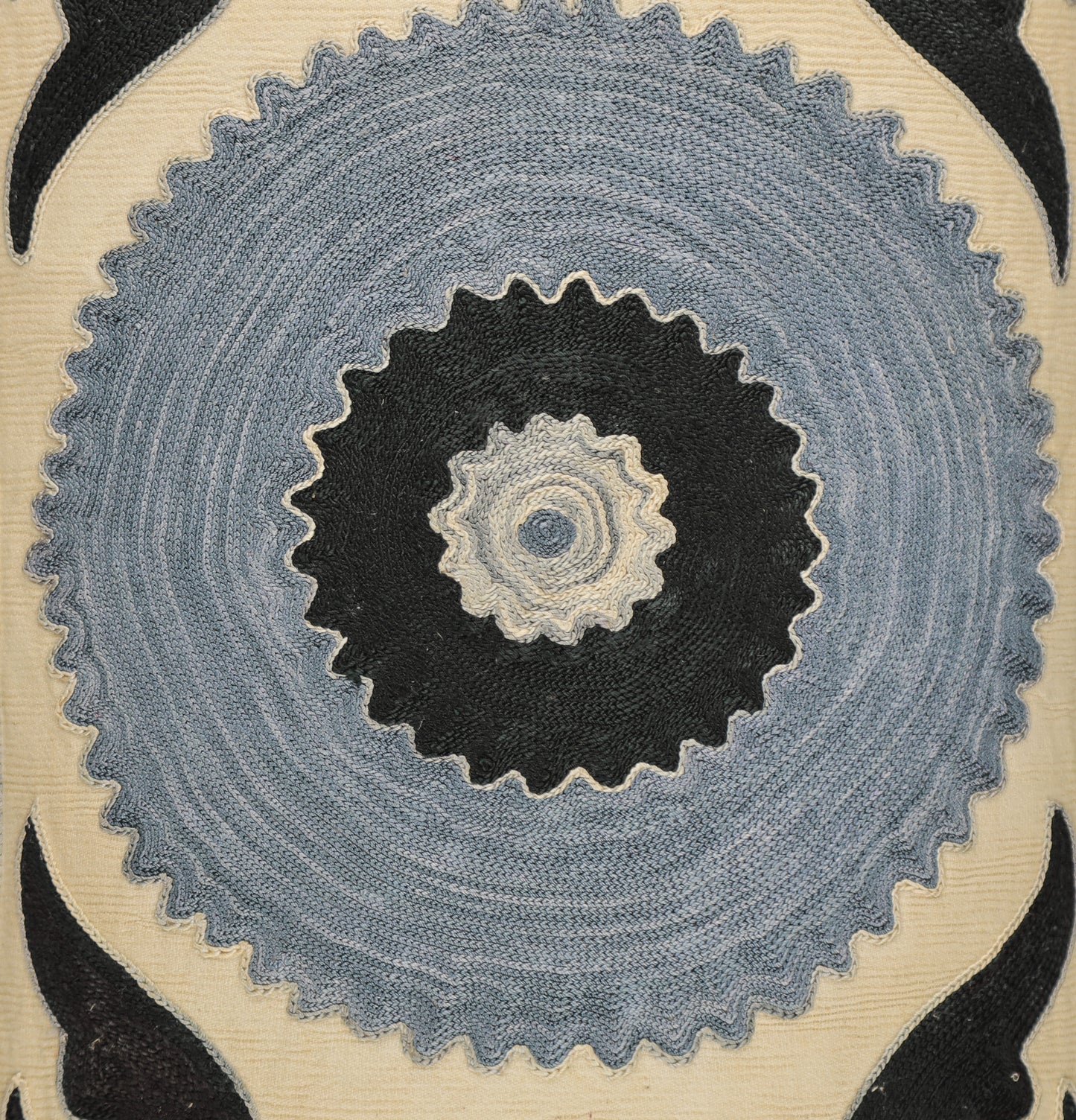 Housse de coussin rectangulaire Suzani bleue - Samarcande