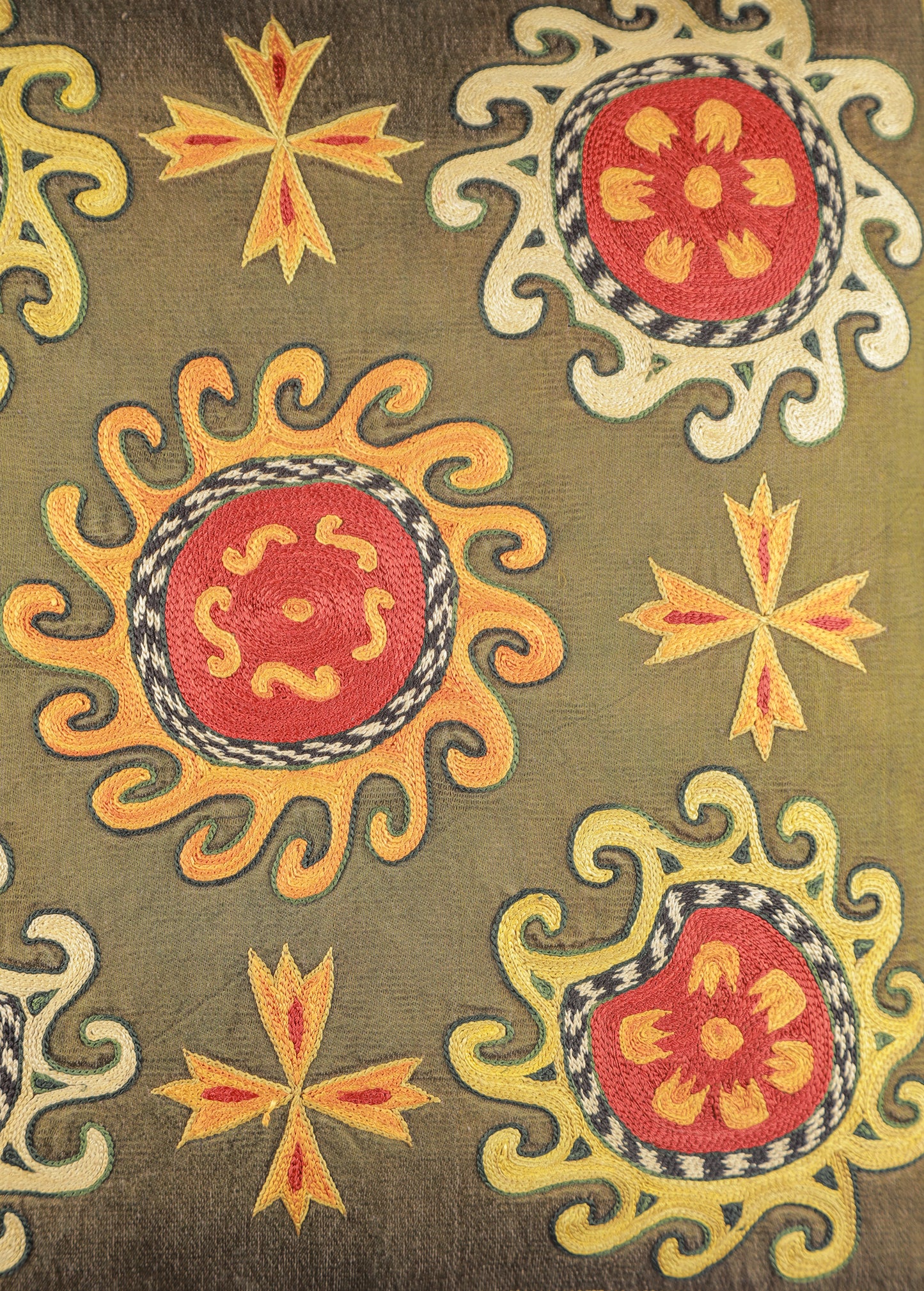 Housse de coussin carrée Suzani verte - Lakai