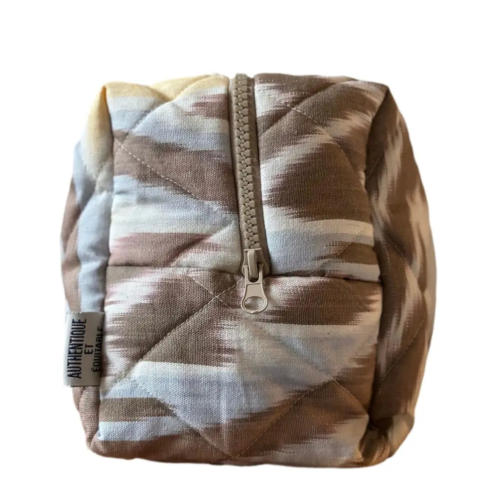 Grande trousse IKAT matelassée - Multicolore clair