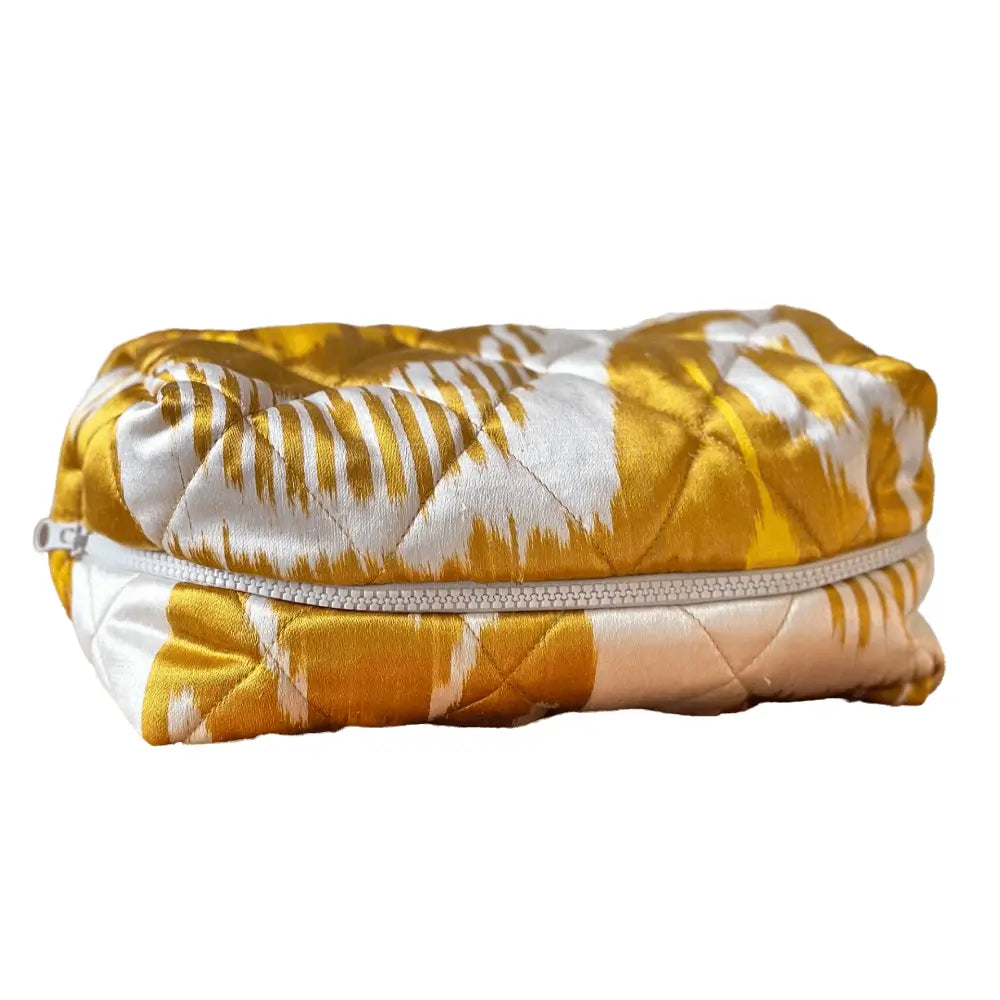 Grande trousse IKAT matelassée - Doré