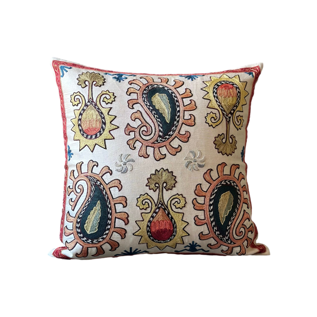 Housse de coussin carrée Suzani - Extase