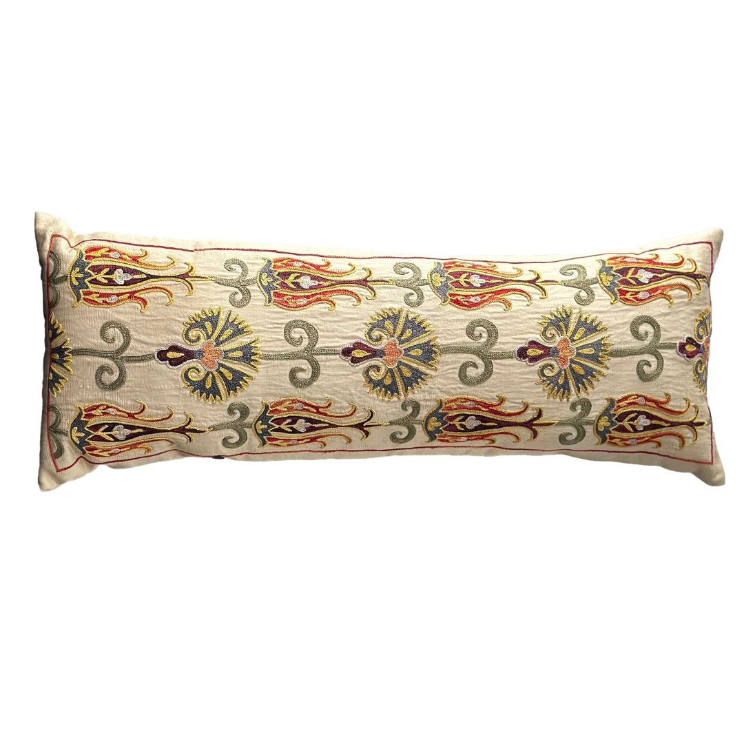 Housse de coussin rectangulaire Suzani - Lola gul - tulipe