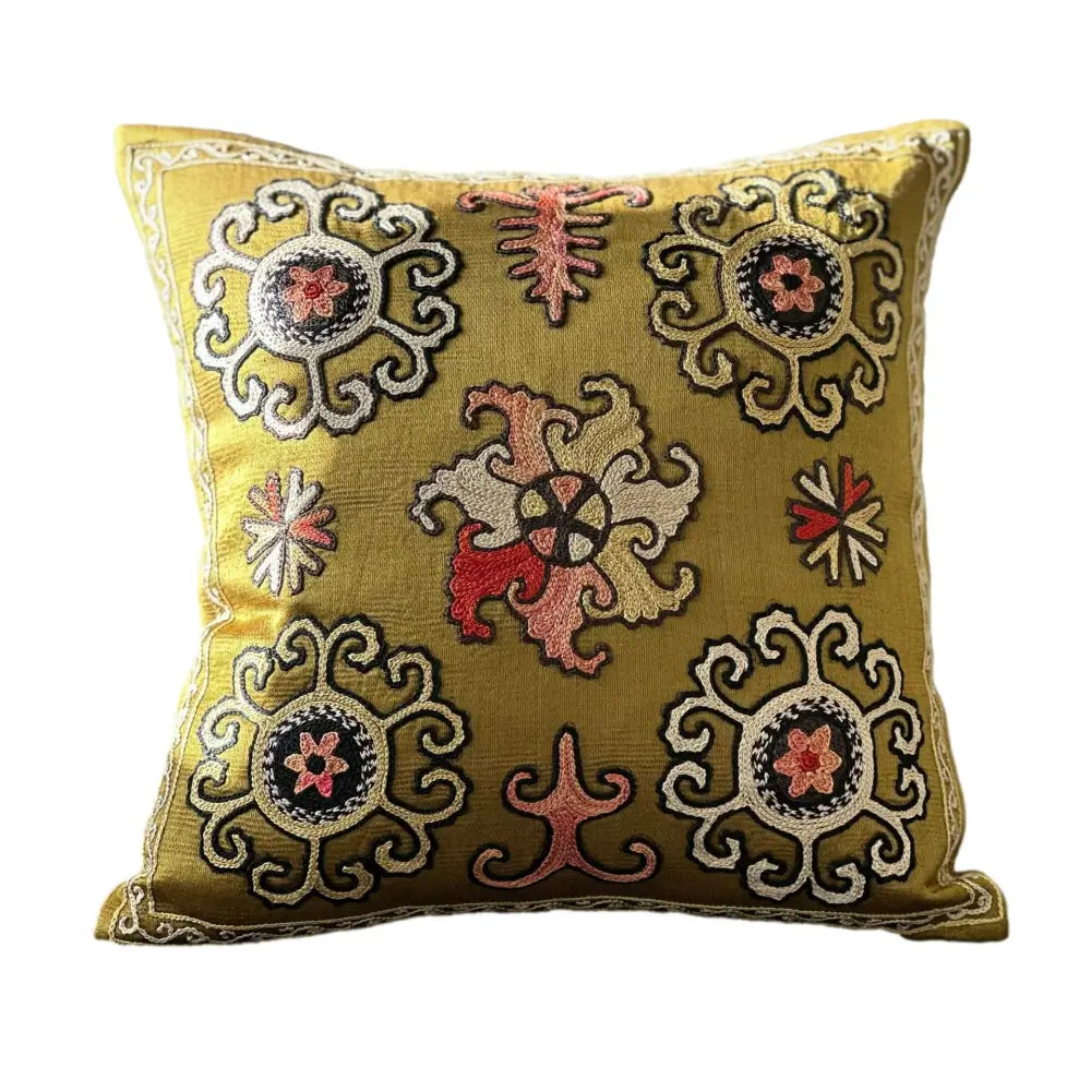 Housse de coussin carrée Suzani - Lakai - Olive