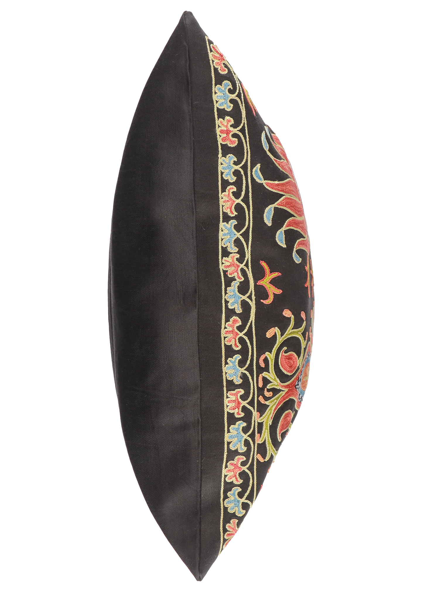 Housse de coussin carrée Suzani noire - Lakai