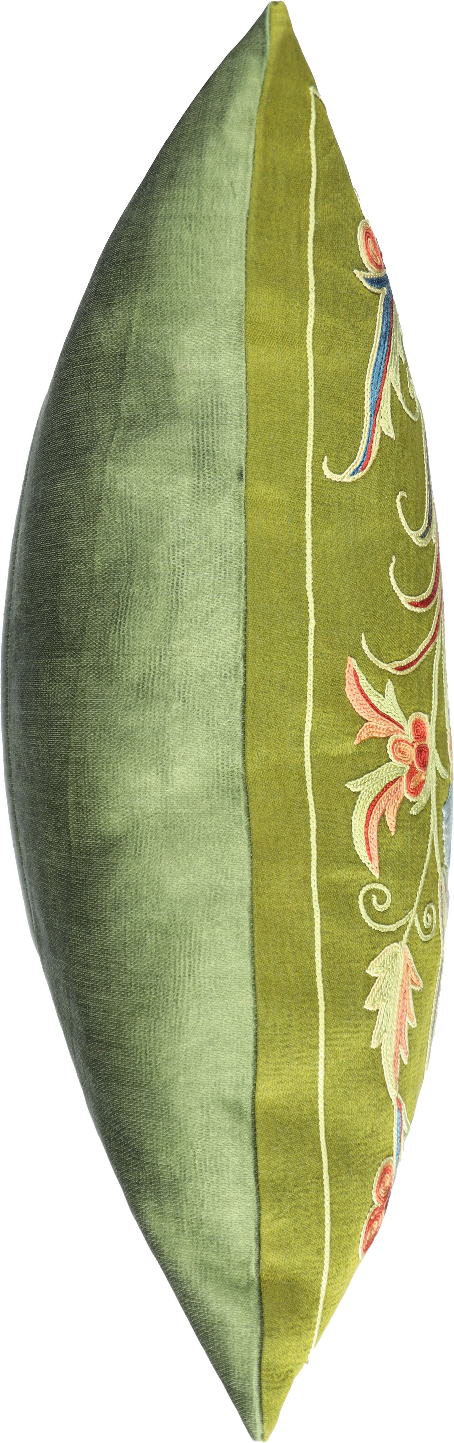 Housse de coussin carrée Suzani verte - Fleurs