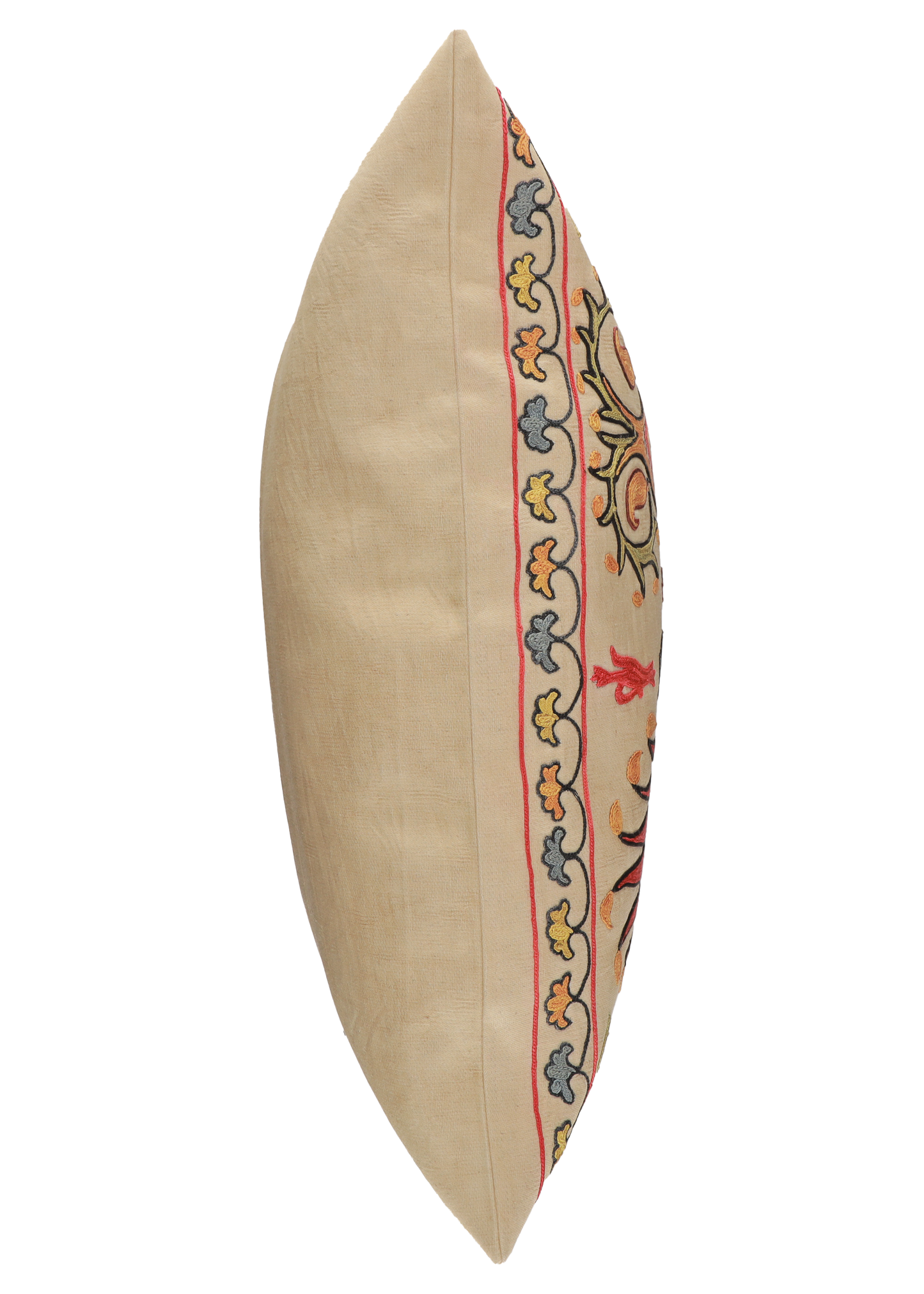 Housse de coussin carrée Suzani beige - Lakai