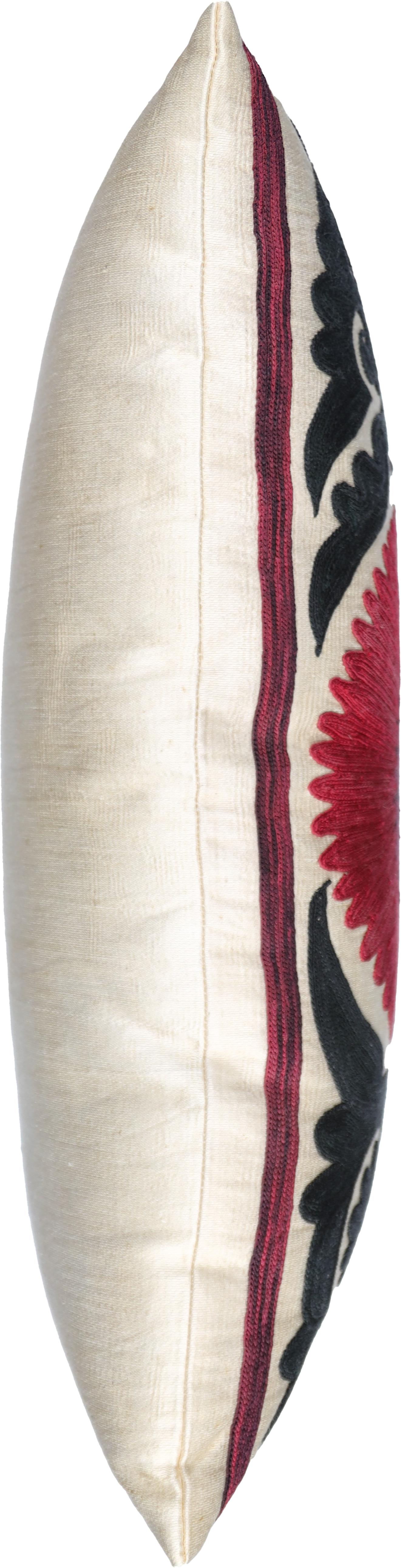 Housse de coussin rectangulaire Suzani rouge - Samarcande