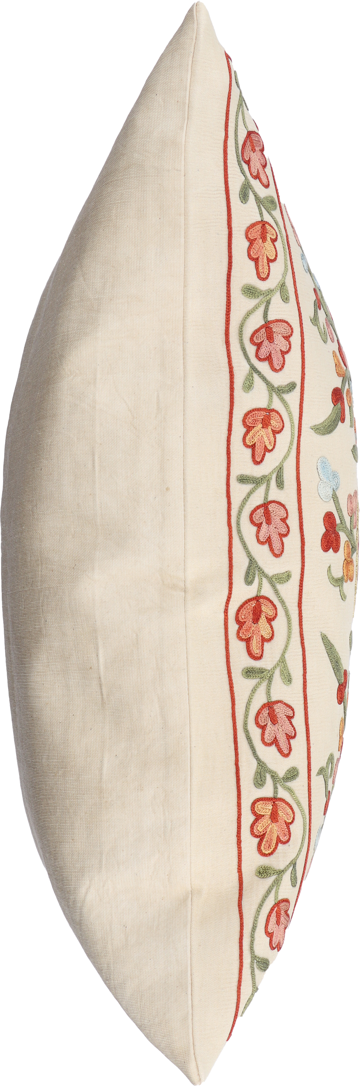 Housse de coussin carrée Suzani beige - Bahor