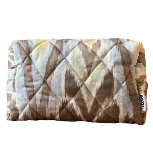 Grande trousse IKAT matelassée - Multicolore clair