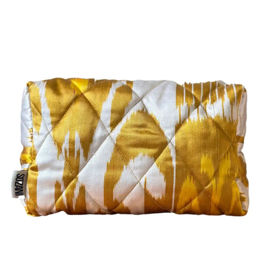 Grande trousse IKAT matelassée - Doré