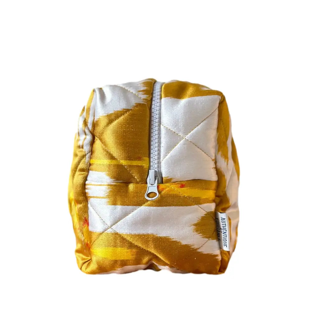 Grande trousse IKAT matelassée - Doré