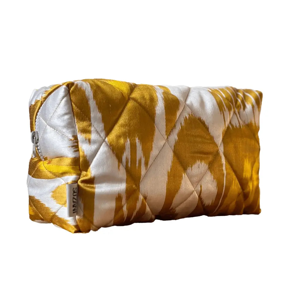 Grande trousse IKAT matelassée - Doré