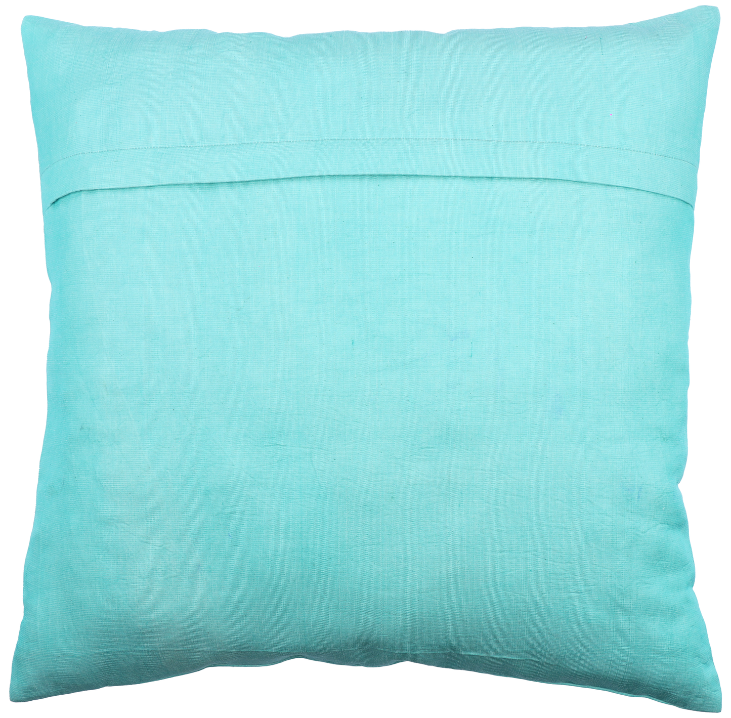 Housse de coussin carrée Suzani turquoise - Grenades et oiseaux